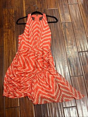 Milly Coral and Cream Printed Mini Dress